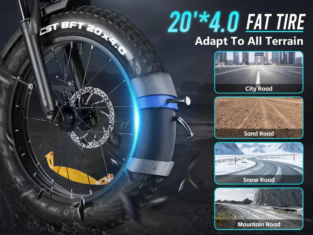 SAMEBIKE RS-A02 PRO ELECTRIC BIKE, FOLDING OFF ROAD Ebike Empire