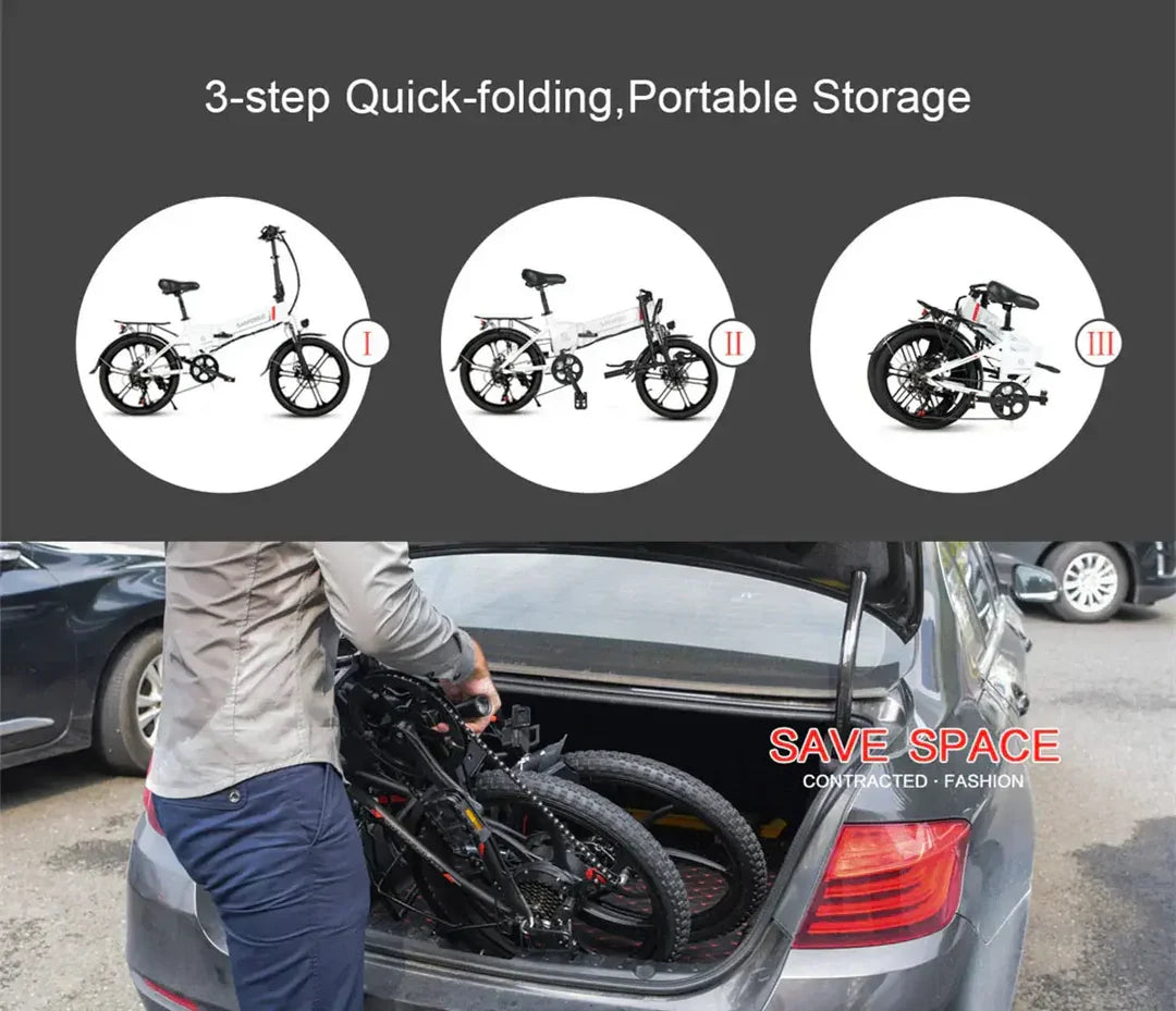 SAMEBIKE 20LVXD30-II FOLDING ELECTRIC MINI BIKE Ebike Empire